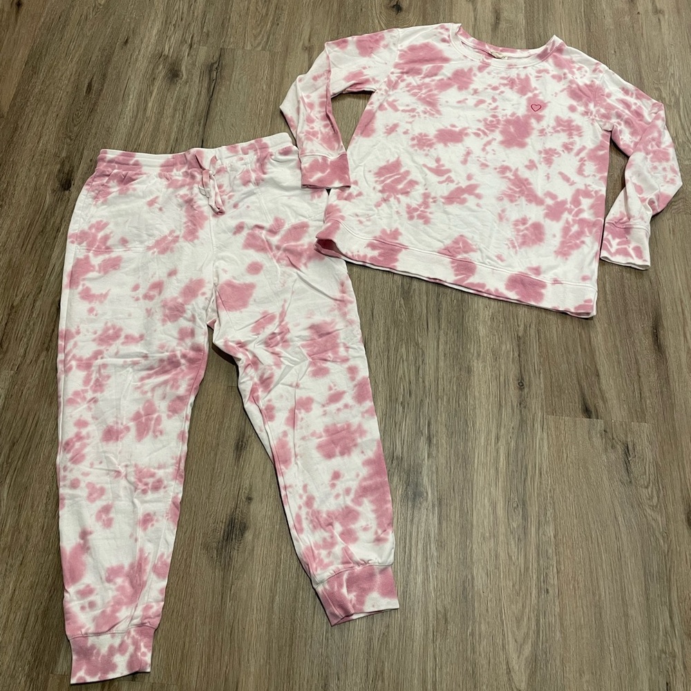 Jane Delancey Pink Tie Dye Sweat Matching Set (M) 60% Cotton 40% Polyester